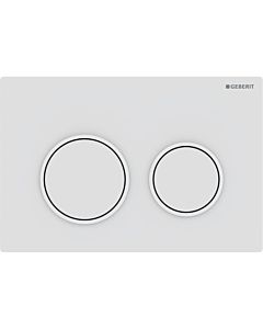 Geberit Omega 20 Round actuator plate 115085011 Plate/button matt white lacquered, ring white, for dual flush