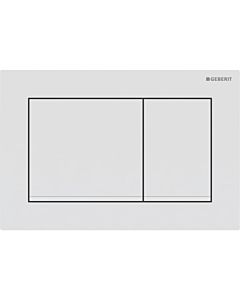 Geberit Omega 20 Square Betätigungsplatte 115080011 Platte/Taste weiß matt lackiert, Streifen weiß, für 2-Mengen-Spülung