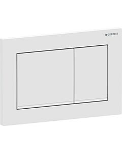 Geberit Omega 20 Square Plaque d&#39;actionnement 115080011 Plaque/bouton blanc laqué mat, rayures blanc , pour double chasse