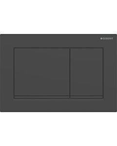 Geberit Omega 20 Square Betätigungsplatte 115080161 Platte/Taste schwarz matt lackiert, Streifen schwarz, für 2-Mengen-Spülung