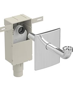 Geberit odor trap 151 120 211 d = 50 / 56mm, wall installation box and prefabricated installation set, horizontal, plastic, high-gloss chrome-plated