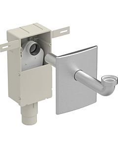 Geberit piège à odeurs Geberit 151121001 d = 50 / 56mm, boîte d&#39;installation murale et kit préfabriqué, horizontal, acier inoxydable
