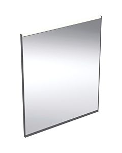 Geberit Option Plus Square Lichtspiegel 502781141 60 x 70 cm, schwarz matt/Aluminium eloxiert, direkte-/indirekte Beleuchtung
