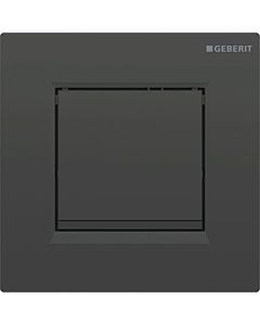Geberit Urinal-Steuerung 116017DW1 Typ 30 pneumatisch, Kunststoff, Platte/Taste schwarz, Streifen schwarz matt