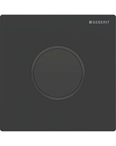 Geberit infrared urinal control 116025161 Mains operation, cover plate, die-cast zinc, black matt plate, black ring