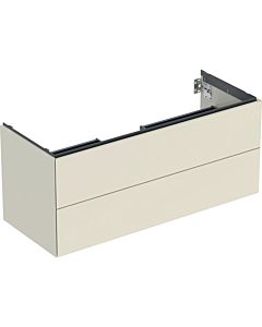 Geberit One meuble sous-vasque 505265004 118,4 x 50,4 x 47 cm, gris sable/laqué brillant, 2 tiroirs