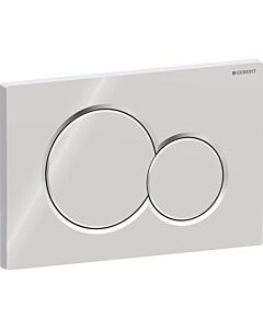 Plaque de déclenchement Geberit Sigma 01 Round 115770215 chromée brillante, pour double chasse
