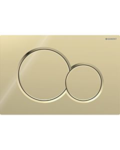Geberit Sigma 01 Plaque d&#39;actionnement ronde 115770DT5 en laiton, pour UP 320
