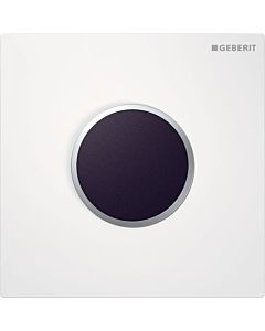 plaque de couverture Geberit HyTronic UR Sigma10 241925KL1 pour UR-Strg. à partir de 2009, blanc / sgl. - chromé