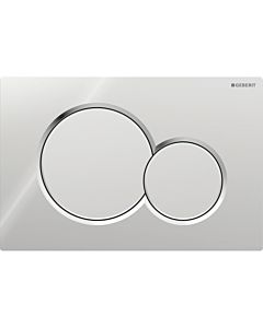 Plaque de commande ronde Geberit Sigma 01 115770KA5 brillant chromé / chrome mat, pour chasse d&#39;eau 2 volumes