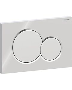 Geberit Sigma 01 Round Betätigungsplatte 115770KA5 glanz chrom/mattchrom, für 2 Mengen Spülung