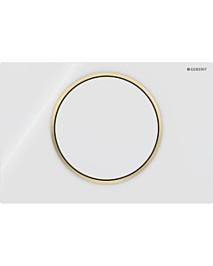 Geberit Sigma10 Betätigungsplatte 115758KK5 weiss/vergoldet, für Spül Stopp Spülung