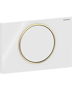Geberit Sigma10 Betätigungsplatte 115758KK5 weiss/vergoldet, für Spül Stopp Spülung