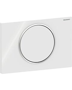 Geberit Betätigungsplatte Sigma10 115758KJ5 für Spül Stopp Spülung, weiss/chrom/weiss