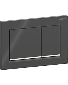 Geberit Betätigungsplatte Omega30 115080KM1 schwarz/chrom, für Omega-Spülkästen