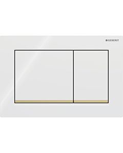 Geberit Betätigungsplatte Omega30 115080KK1 weiss/vergoldet, für Omega-Spülkästen