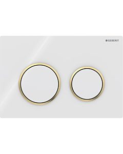 Geberit Betätigungsplatte Omega20 115085KK1 weiß/vergoldet, für Omega Spülkasten