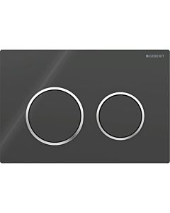 Geberit Betätigungsplatte Omega20 115085KM1 schwarz/hochglanz-verchromt, für Omega Spülkasten