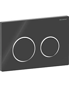 Geberit Betätigungsplatte Omega20 115085KM1 schwarz/hochglanz-verchromt, für Omega Spülkasten