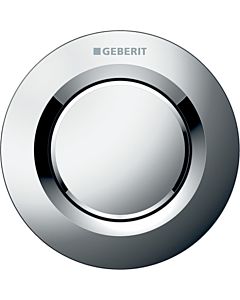 Geberit WC-Steuerung Typ 01 116040211 pneumatisch, Kunststoff, 1-Mengen-Spülung, UP-Drücker, hochglanz-verchromt