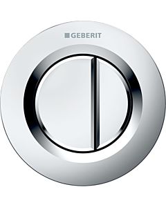 Geberit WC-Steuerung Typ 01 116042461 pneumatisch, 2-Mengen-Spülung, Kunststoff, mattverchromt