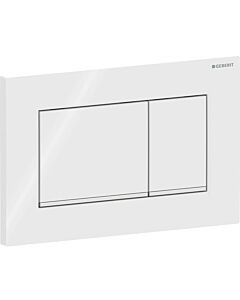 Geberit Sigma 20 Square actuator plate 115883KJ1 white / high-gloss chrome-plated