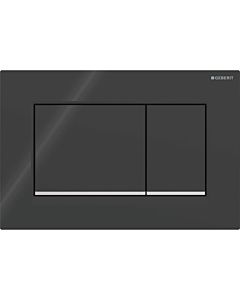 Geberit Sigma 20 Square plaque d&#39;actionnement 115883KM1 noir / chromé brillant