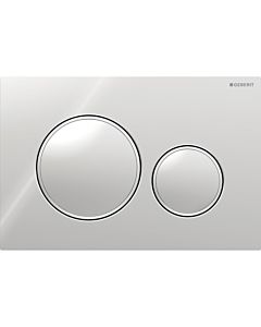 Plaque d&#39;actionnement ronde Sigma 20 Geberit chromée brillante / chromée satinée
