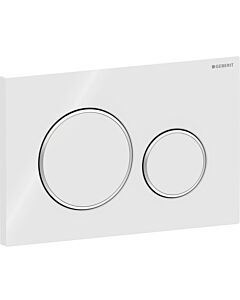 Geberit Sigma 20 plaque de déclenchement 115882KJ1 blanc / chromé brillant