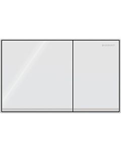 Geberit Sigma 60 Square Plaque d&#39;actionnement 115640SI1 Verre blanc , actionnement encastré