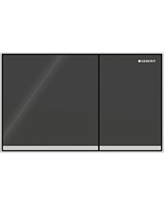 Geberit Sigma 60 Square Plaque d&#39;actionnement 115640SJ1 Verre noir, actionnement encastré
