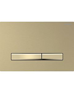 Geberit Sigma 50 Square Plaque d&#39;actionnement 115672QF2 Plaque de recouvrement en laiton brossé, plaque/bouton en laiton, pour double chasse