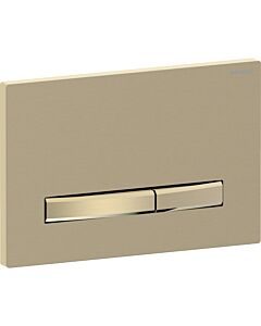 Geberit Sigma 50 Square Plaque d&#39;actionnement 115672QF2 Plaque de recouvrement en laiton brossé, plaque/bouton en laiton, pour double chasse