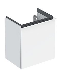 Geberit iCon lave-mains meuble bas 502301012 37x41,5x27,9cm, porte 2000 , charnière à gauche, blanc brillant, poignée chromée brillante