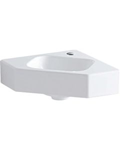 Geberit iCon Eck-Handwaschbecken 124729000 46x33cm, mit Hahnloch, ohne Überlauf, weiß