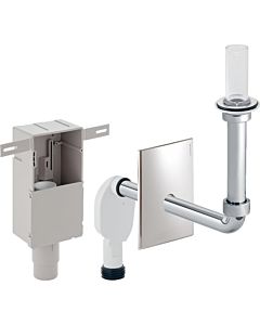 Geberit UP-Geruchsverschluss 151122211 d= 50/56mm, mit Wandeinbaukasten und Fertigbauset, horizontal, hochglanz-verchromt