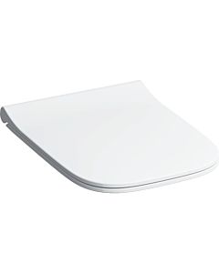Geberit Smyle Square WC siège 500688011 blanc, avec mécanisme de fermeture amortie, charnières chromé