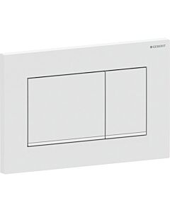 Geberit Sigma 20 Square Betätigungsplatte 115883011 Platte/Taste weiß matt, Streifen weiß, für 2-Mengen-Spülung, Kunststoff