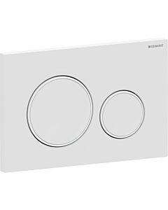 Geberit Sigma 20 Round actuator plate 115882011 Plate/button matt white, ring white, for dual flush
