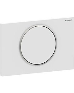 Geberit Sigma10 Betätigungsplatte 115758JT5 weiss matt lackiert, Designringe poliert