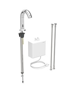 Geberit Piave Infrarot-Waschtischarmatur 116167211 mit Thermostatmischer, Standmontage, Netzbetrieb, AP-Funktionsbox, hochglanz-verchromt