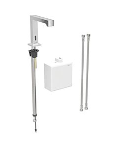 Geberit Brenta infrarouge mitigeur lavabo socle, à piles, boîtier de fonction AP, chromé brillant, avec mélangeur