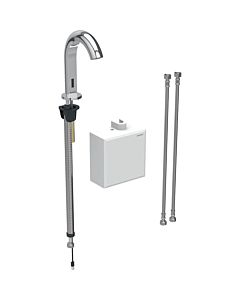 Geberit Piave Infrarot-Waschtischarmatur 116166211 Standmontage, Generatorbetrieb, AP-Funktionsbox, hochglanz-verchromt, mit Mischer