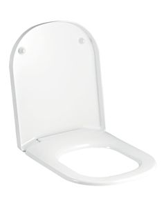 Geberit Renova Plan toilet seat 572145000 white, top mounting, chrome-plated hinges, with soft-close mechanism