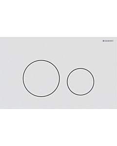 Geberit Sigma 40 Round actuator plate 115628JT1 Round, matt white / easy-to-clean coated, for dual flush, Round
