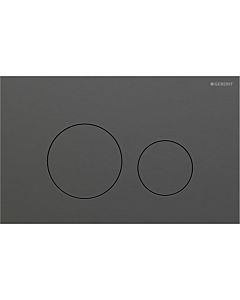 Geberit Sigma 40 Round Betätigungsplatte 115628QD1 Round, schwarzchrom / gebürstet, easy-to-clean-beschichtet, für 2-Mengen-Spülung, Round