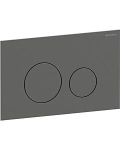 Geberit Sigma 40 Round actuator plate 115628QD1 Round, black chrome / brushed, easy-to-clean coated, for dual flush, Round