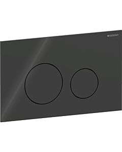 Plaque d&#39;actionnement ronde Sigma 40 Geberit , ronde, noire, pour double chasse d&#39;eau, ronde