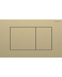 Geberit Sigma 40 Square Actuator plate 115629QF1 Square , brass-colored / brushed, easy-to-clean coated, for dual flush, Round