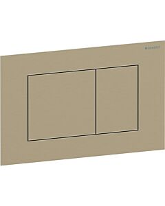 Geberit Sigma 40 Square Actuator plate 115629QF1 Square , brass-colored / brushed, easy-to-clean coated, for dual flush, Round